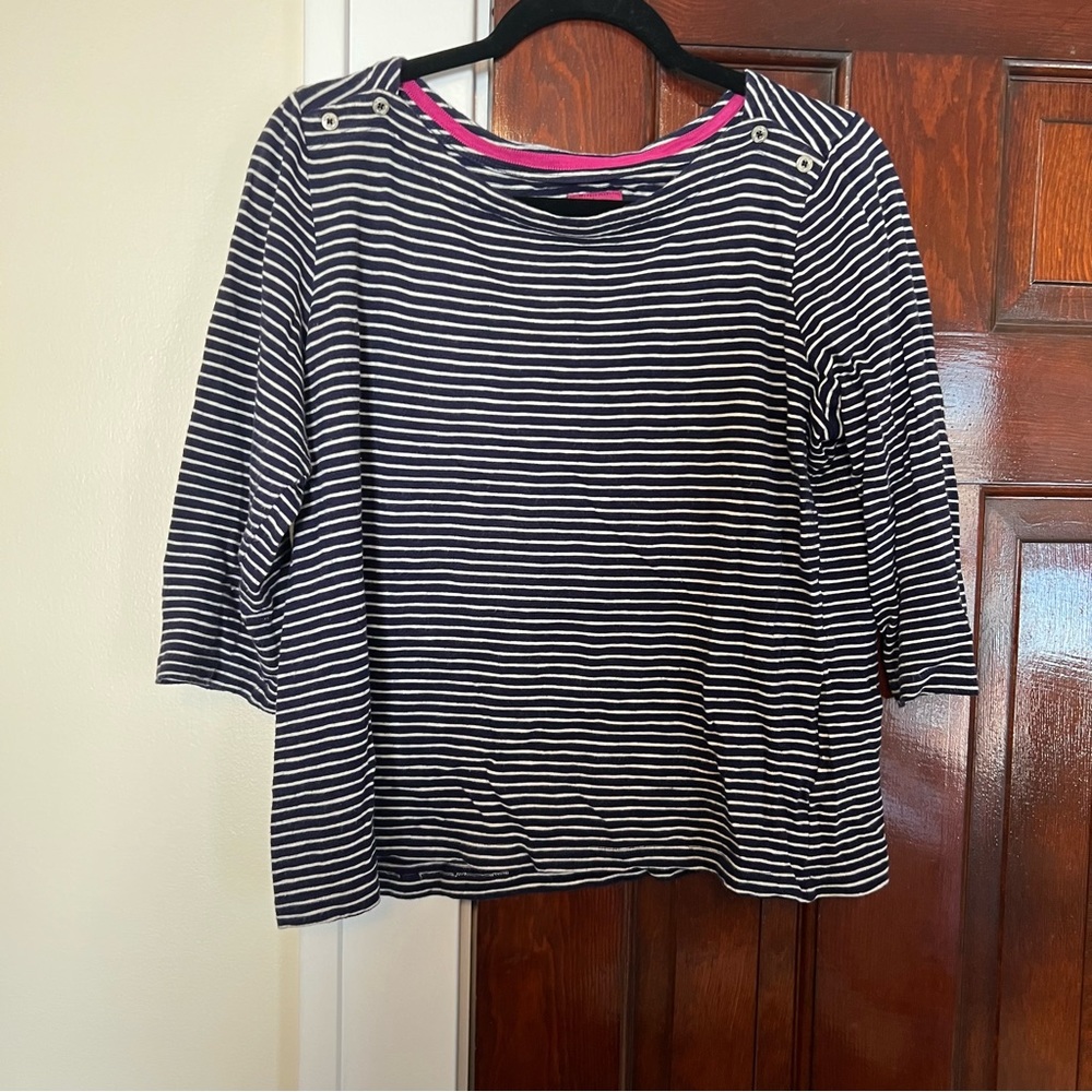 Joules 3/4 stripes top Sz 14